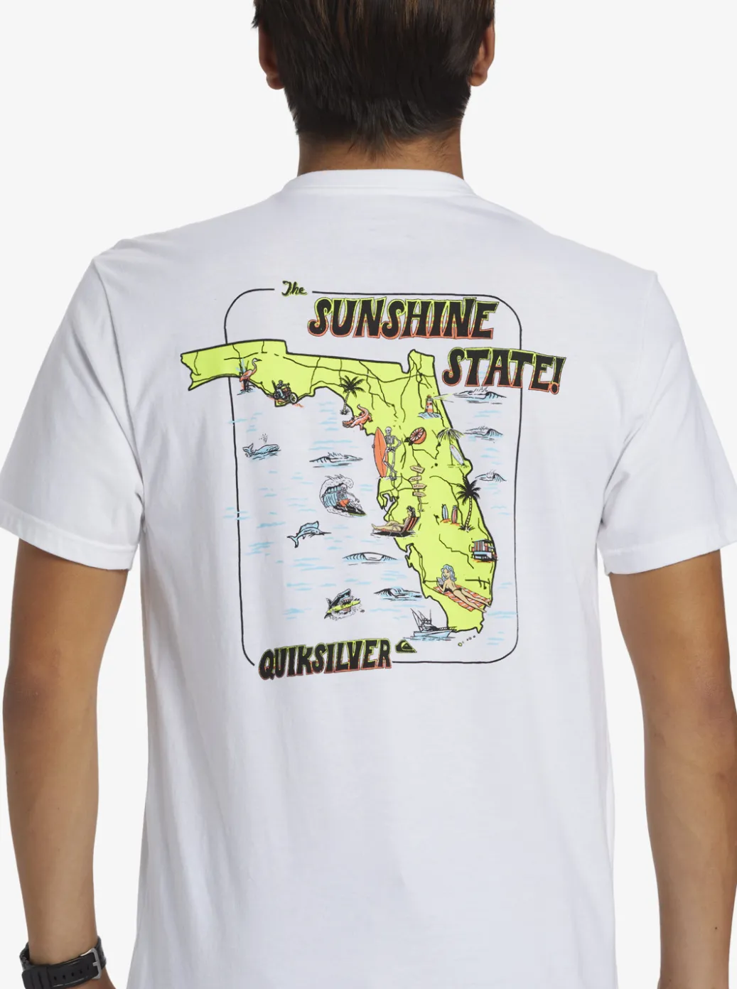 Store Quiksilver Fl Southern Fun T-Shirt White