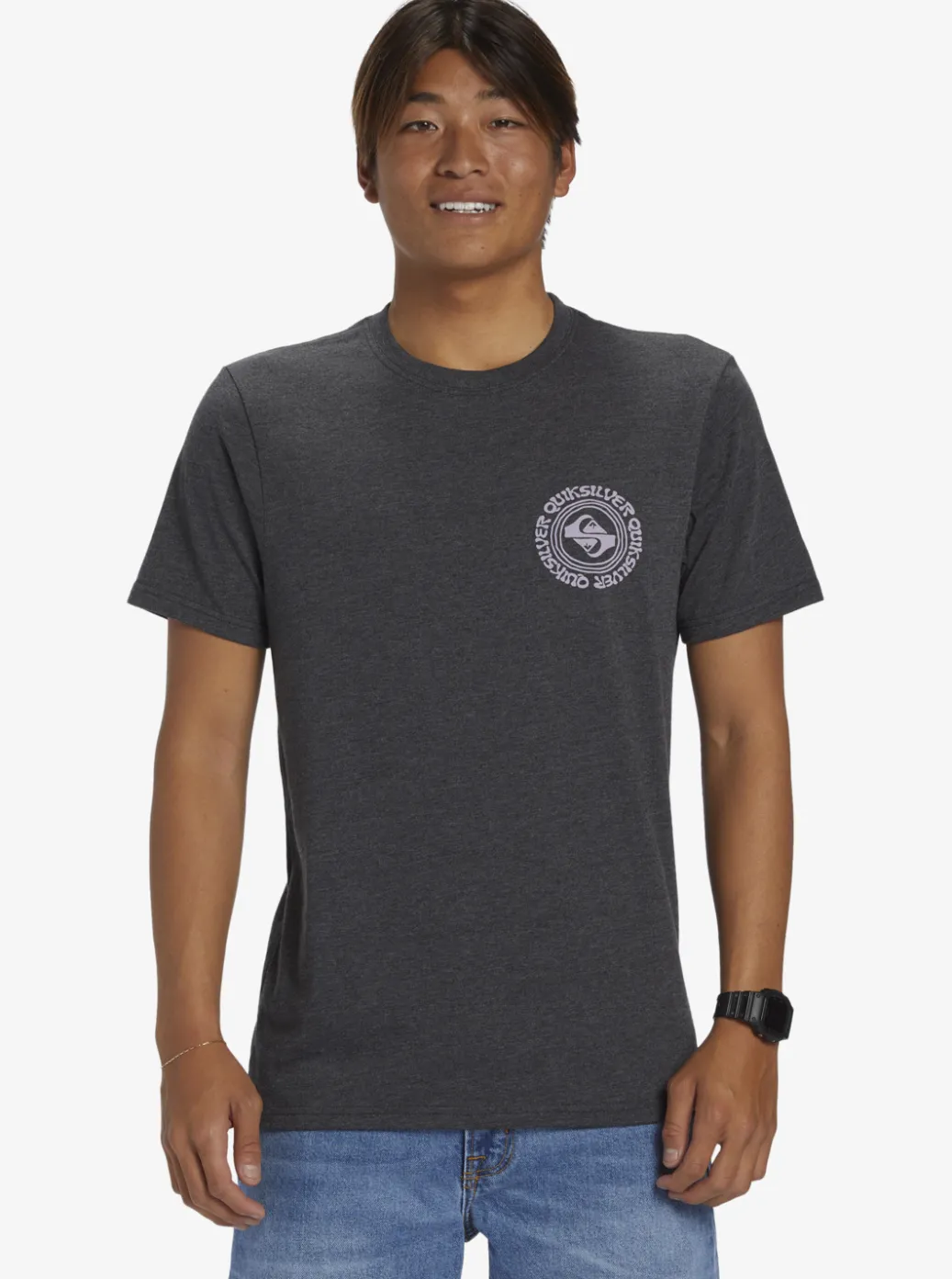 Online Quiksilver Full Circle T-Shirt Charcoal Heather
