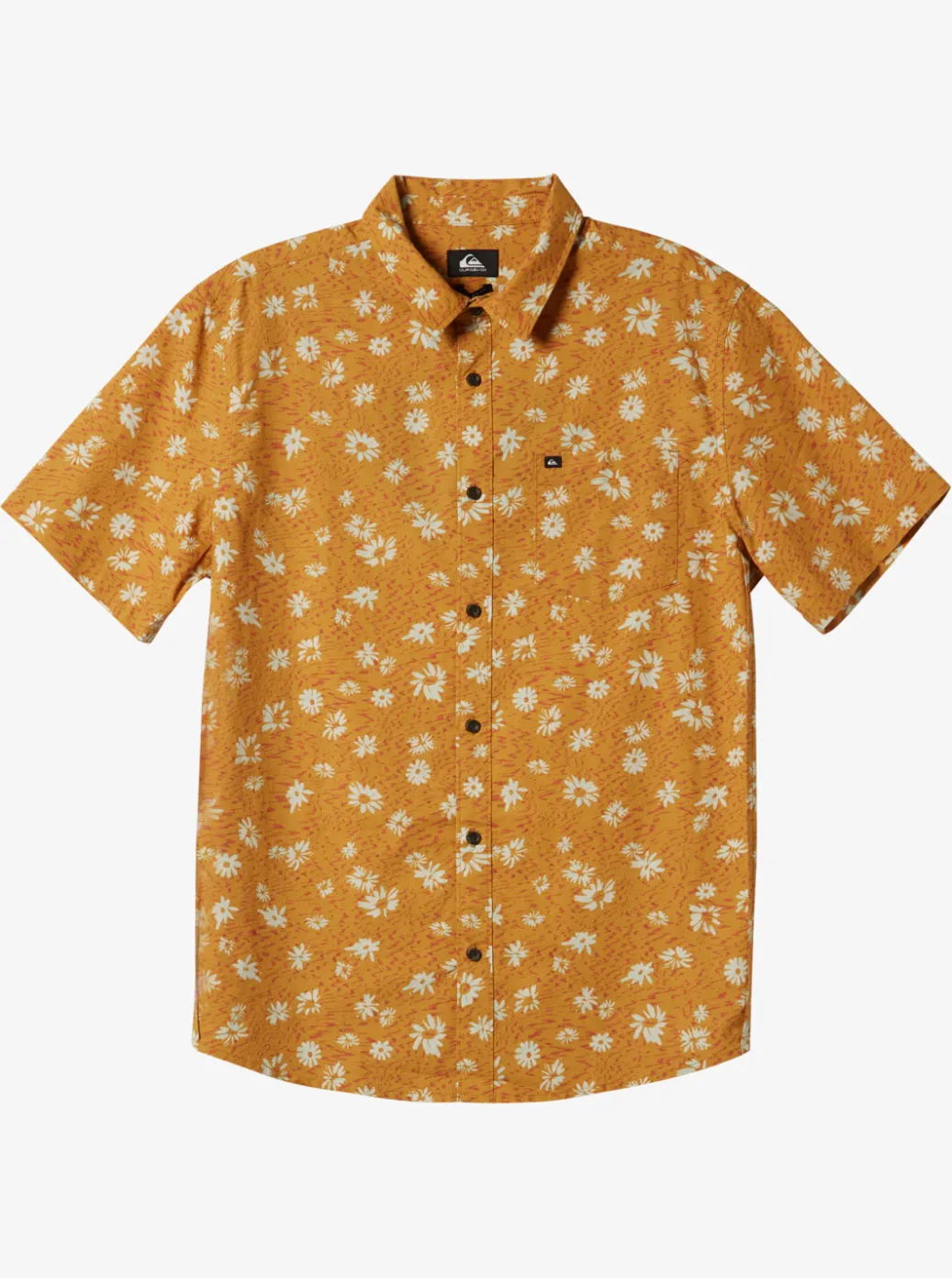 Fashion Quiksilver Future Hippie Short Sleeve Woven Shirt Mustard Future Hippy