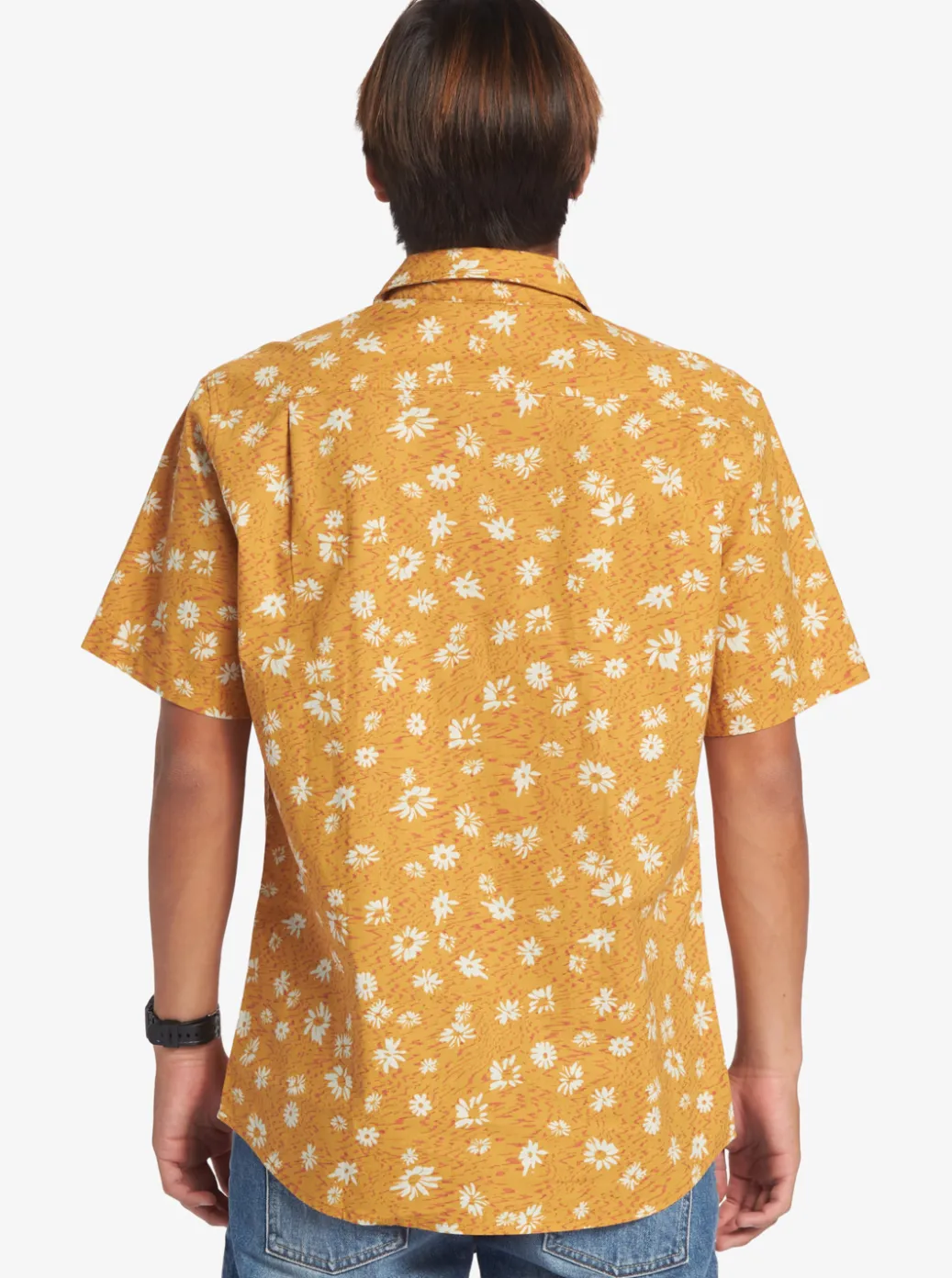 Fashion Quiksilver Future Hippie Short Sleeve Woven Shirt Mustard Future Hippy