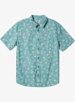 Best Quiksilver Future Hippie Short Sleeve Woven Shirt Reef Waters Future Hippy