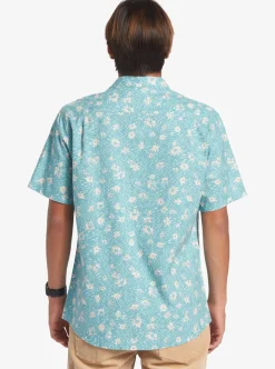 Best Quiksilver Future Hippie Short Sleeve Woven Shirt Reef Waters Future Hippy