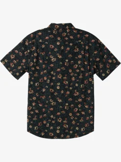 Clearance Quiksilver Future Hippie Short Sleeve Woven Shirt Black Future Hippy