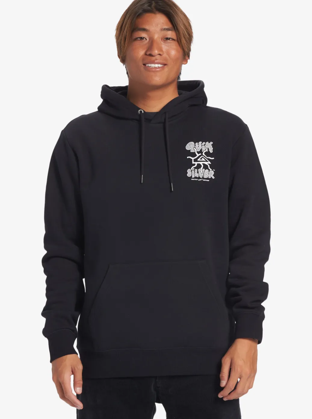 Outlet Quiksilver Global Force Fleece Crew Neck Sweatshirt Black
