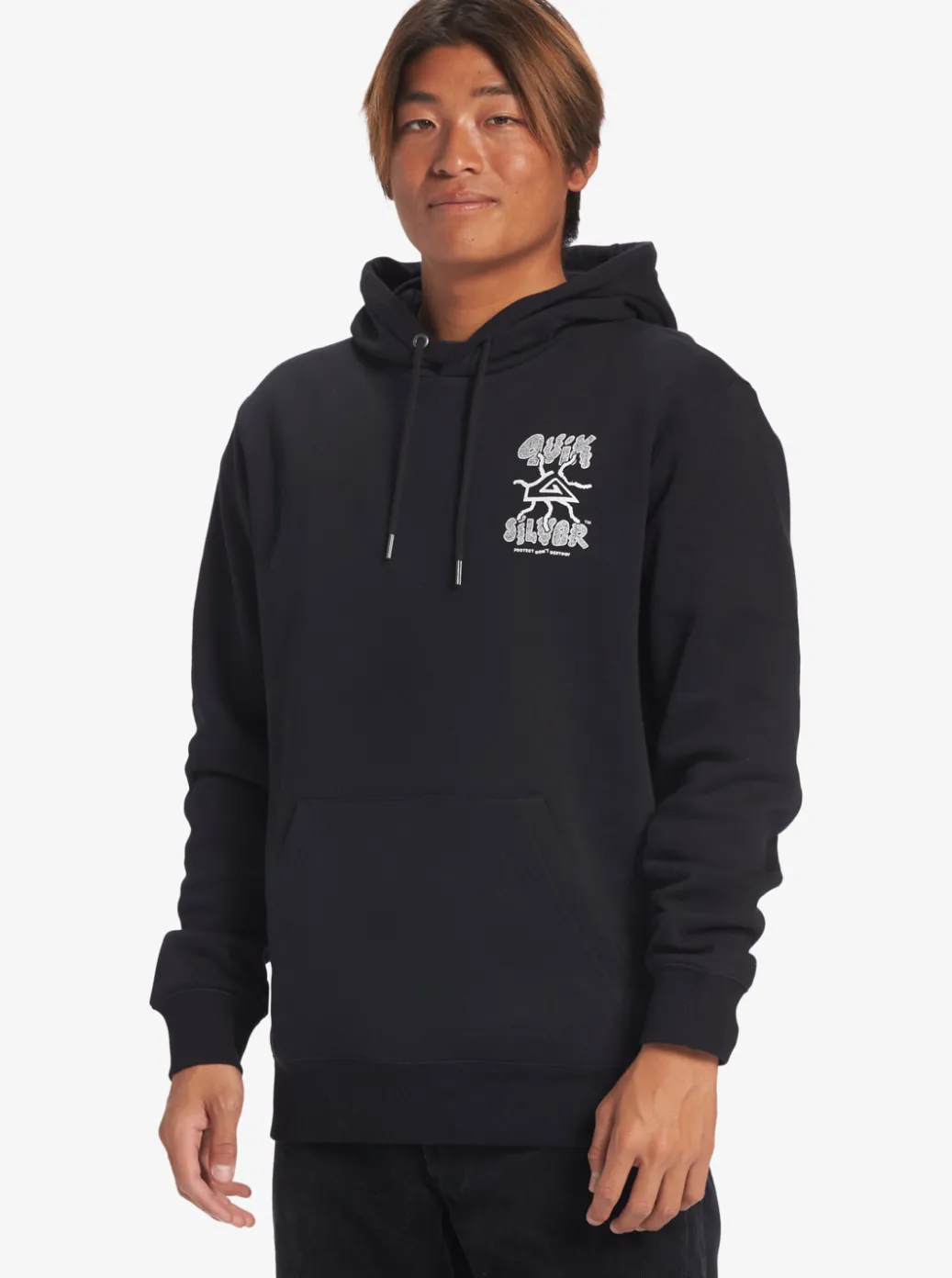 Outlet Quiksilver Global Force Fleece Crew Neck Sweatshirt Black