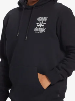 Outlet Quiksilver Global Force Fleece Crew Neck Sweatshirt Black