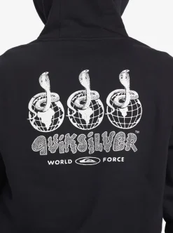 Outlet Quiksilver Global Force Fleece Crew Neck Sweatshirt Black
