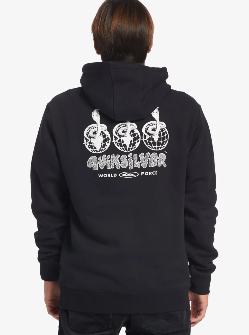 Outlet Quiksilver Global Force Fleece Crew Neck Sweatshirt Black