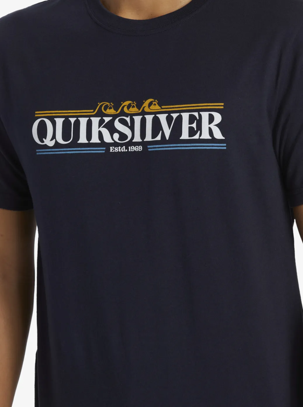 Fashion Quiksilver Gradient Lines T-Shirt Navy Blazer