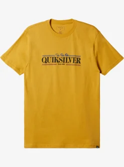 Hot Quiksilver Gradient Lines T-Shirt Mustard