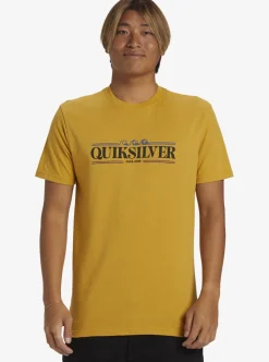 Hot Quiksilver Gradient Lines T-Shirt Mustard