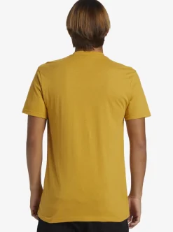Hot Quiksilver Gradient Lines T-Shirt Mustard