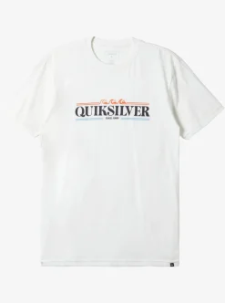 Clearance Quiksilver Gradient Lines T-Shirt White