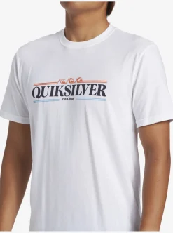 Clearance Quiksilver Gradient Lines T-Shirt White