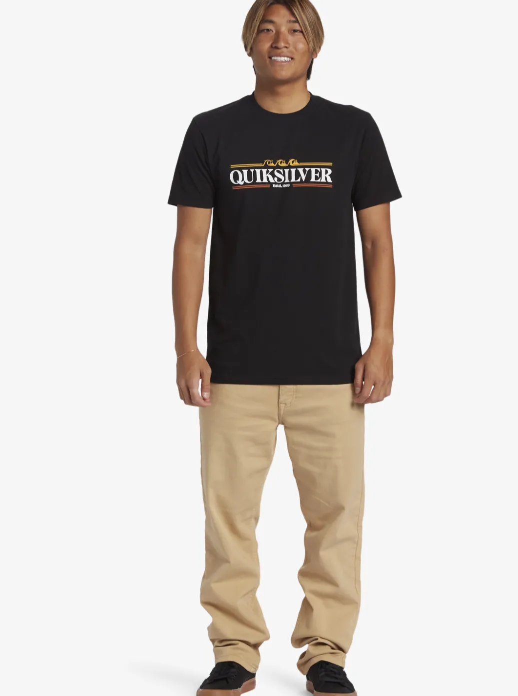 Outlet Quiksilver Gradient Lines T-Shirt Black
