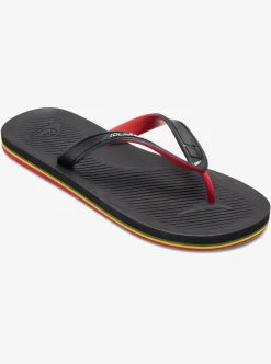 New Quiksilver Haleiwa Core Flip-Flops Black 3