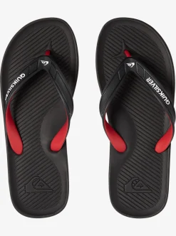 Cheap Quiksilver Haleiwa Flip-Flops Black/Red/Green