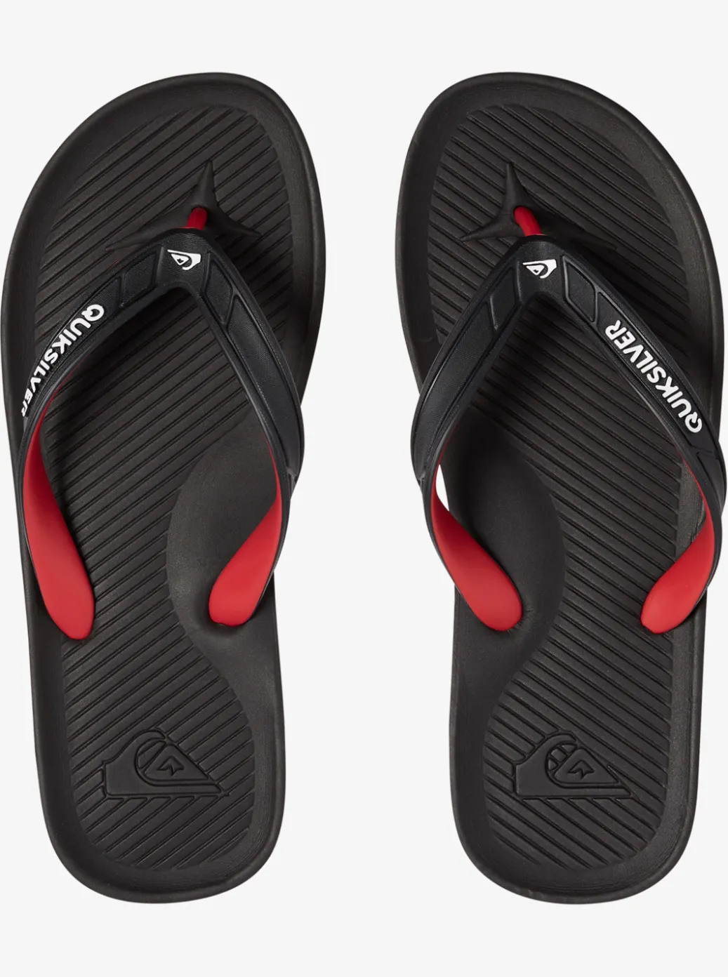 Cheap Quiksilver Haleiwa Flip-Flops Black/Red/Green