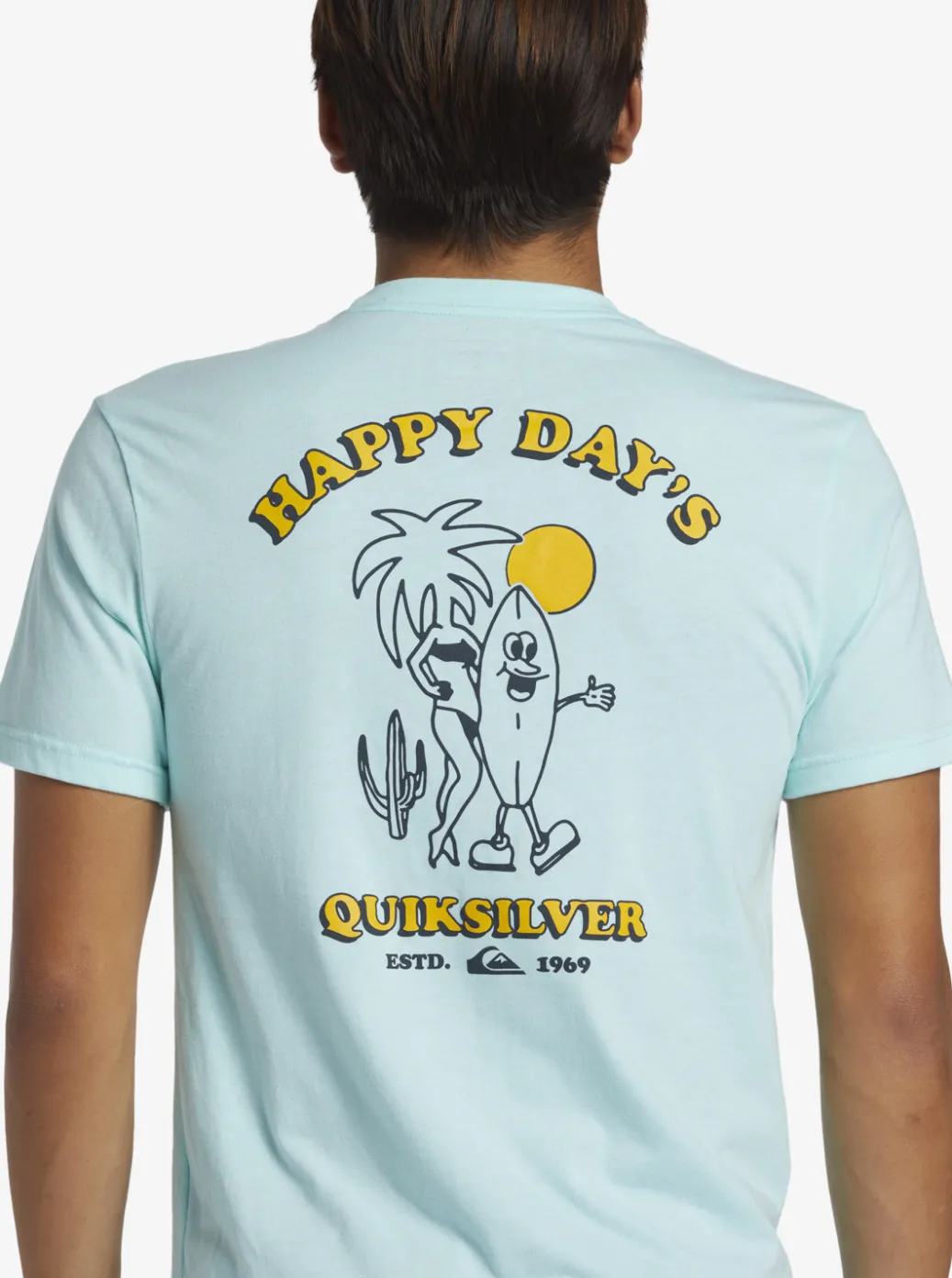 Flash Sale Quiksilver Happy Days Mod T-Shirt Beach Glass Heather
