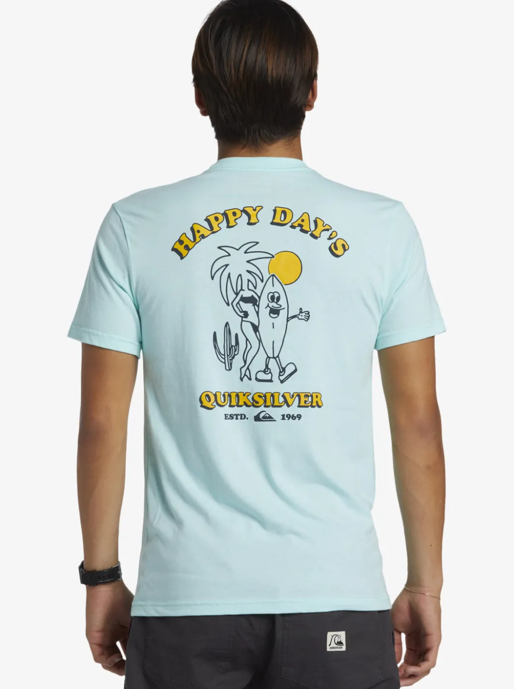 Flash Sale Quiksilver Happy Days Mod T-Shirt Beach Glass Heather