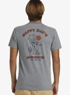 Best Sale Quiksilver Happy Days Mod T-Shirt Medium Grey Heather