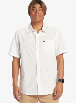 New Quiksilver Heat Wave Short Sleeve Woven Shirt Midnight Navy Heat Waves