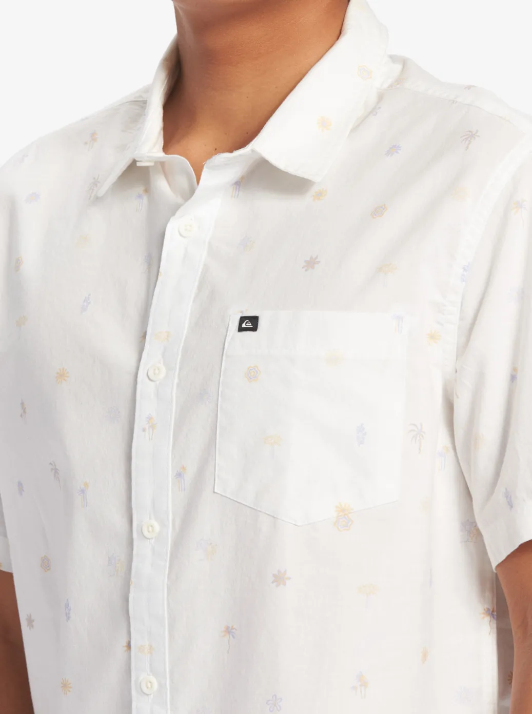 New Quiksilver Heat Wave Short Sleeve Woven Shirt Midnight Navy Heat Waves