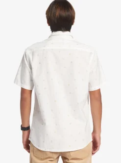 New Quiksilver Heat Wave Short Sleeve Woven Shirt Midnight Navy Heat Waves