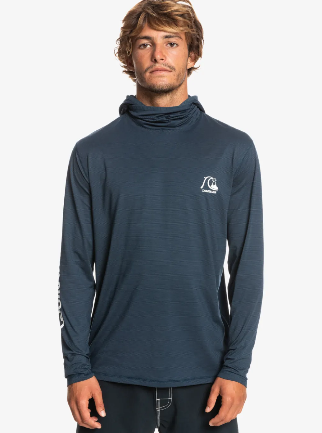 Sale Quiksilver Heritage Upf 50 Long Sleeve Surf Tee Midnight Navy Heather