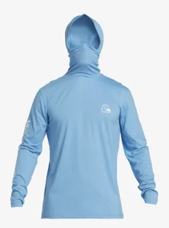 Fashion Quiksilver Heritage Upf 50 Long Sleeve Surf Tee Azure Blue