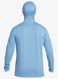 Fashion Quiksilver Heritage Upf 50 Long Sleeve Surf Tee Azure Blue