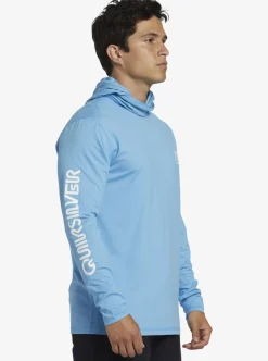 Fashion Quiksilver Heritage Upf 50 Long Sleeve Surf Tee Azure Blue