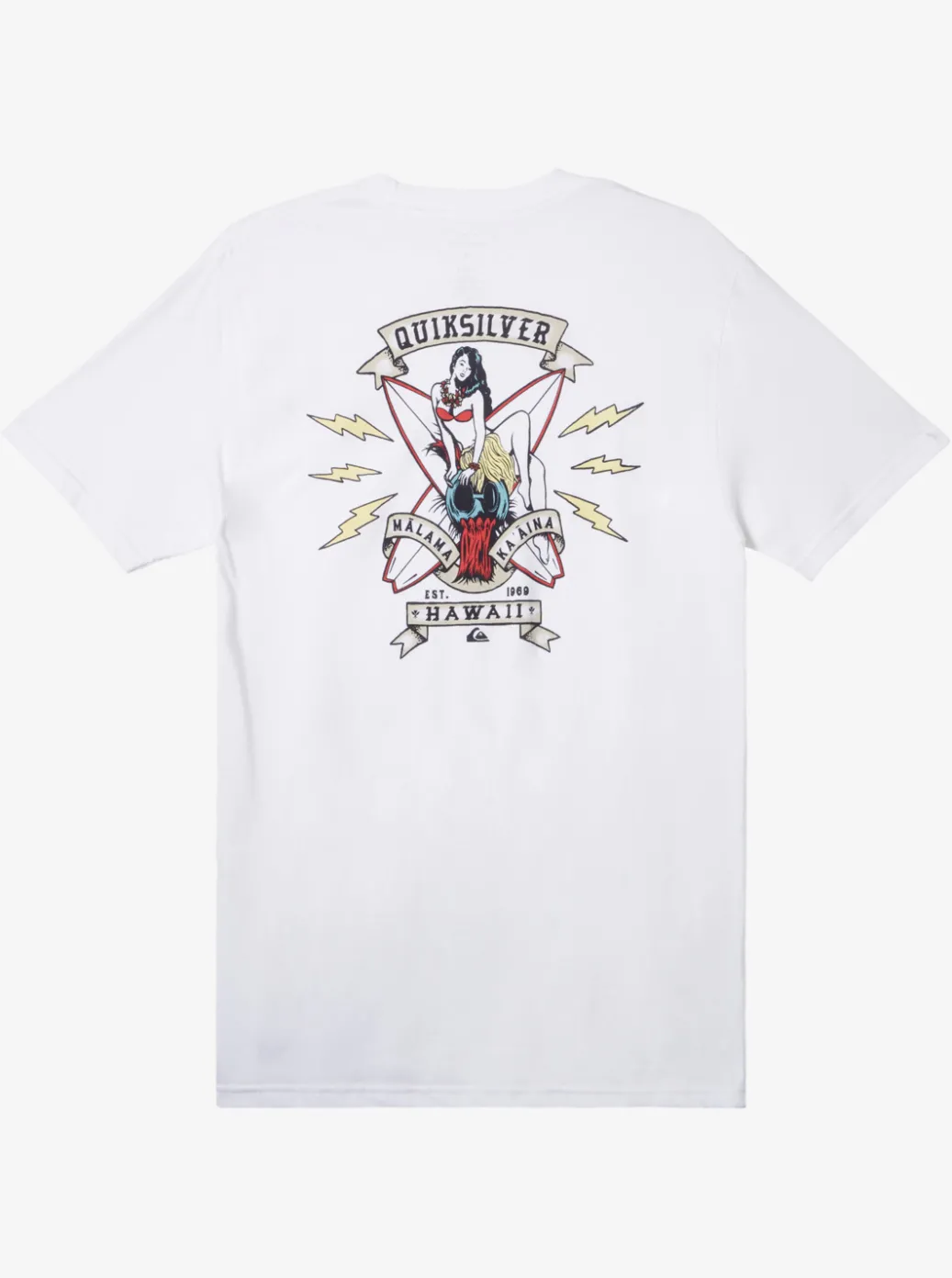 Shop Quiksilver Hi Flirting With Danger T-Shirt White