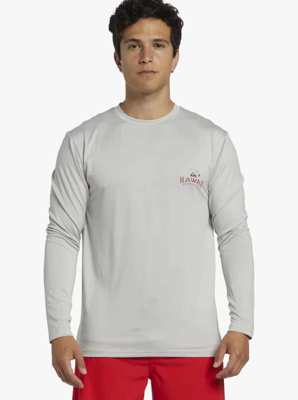 New Quiksilver Hi Royalty Surf Long Sleeve Upf 50 Surf T-Shirt Grey Violet