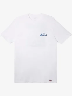 Outlet Quiksilver Hi Water On The Brain T-Shirt White