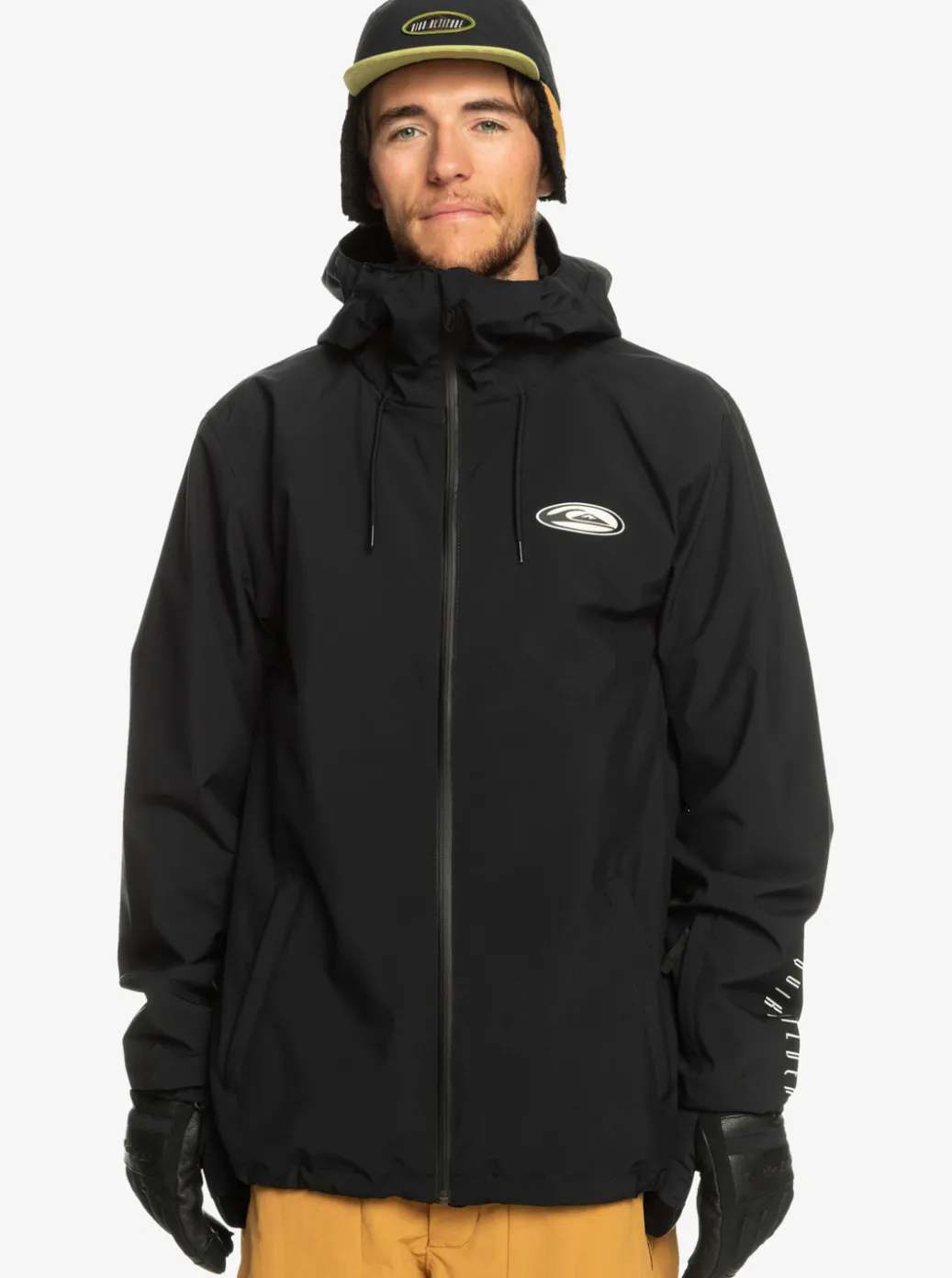 Cheap Quiksilver High In The Hood Technical Snow Jacket True Black