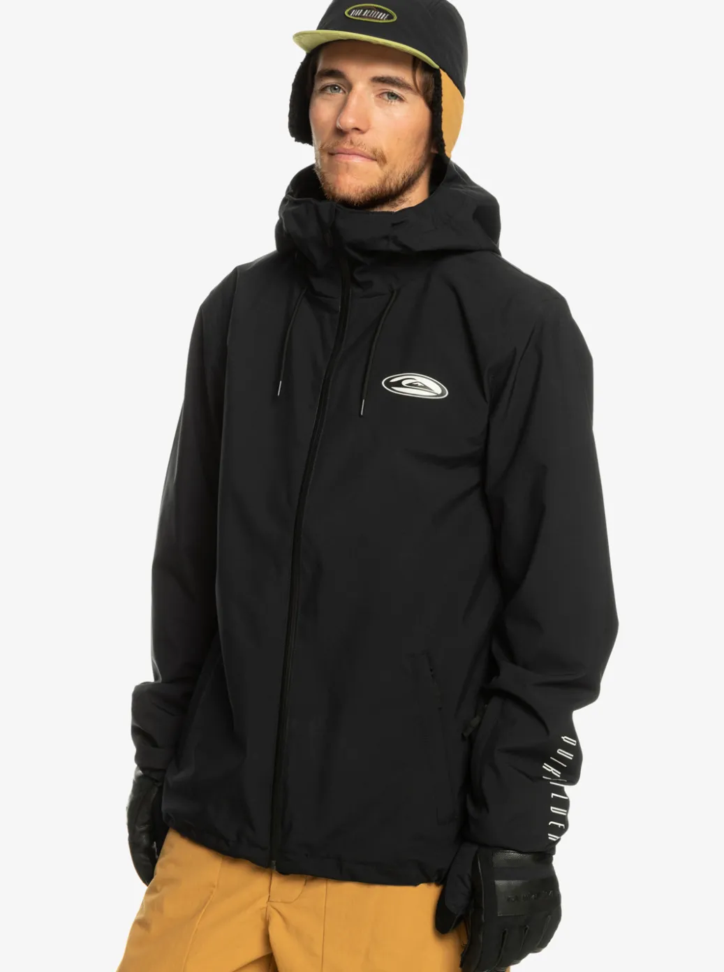 Cheap Quiksilver High In The Hood Technical Snow Jacket True Black