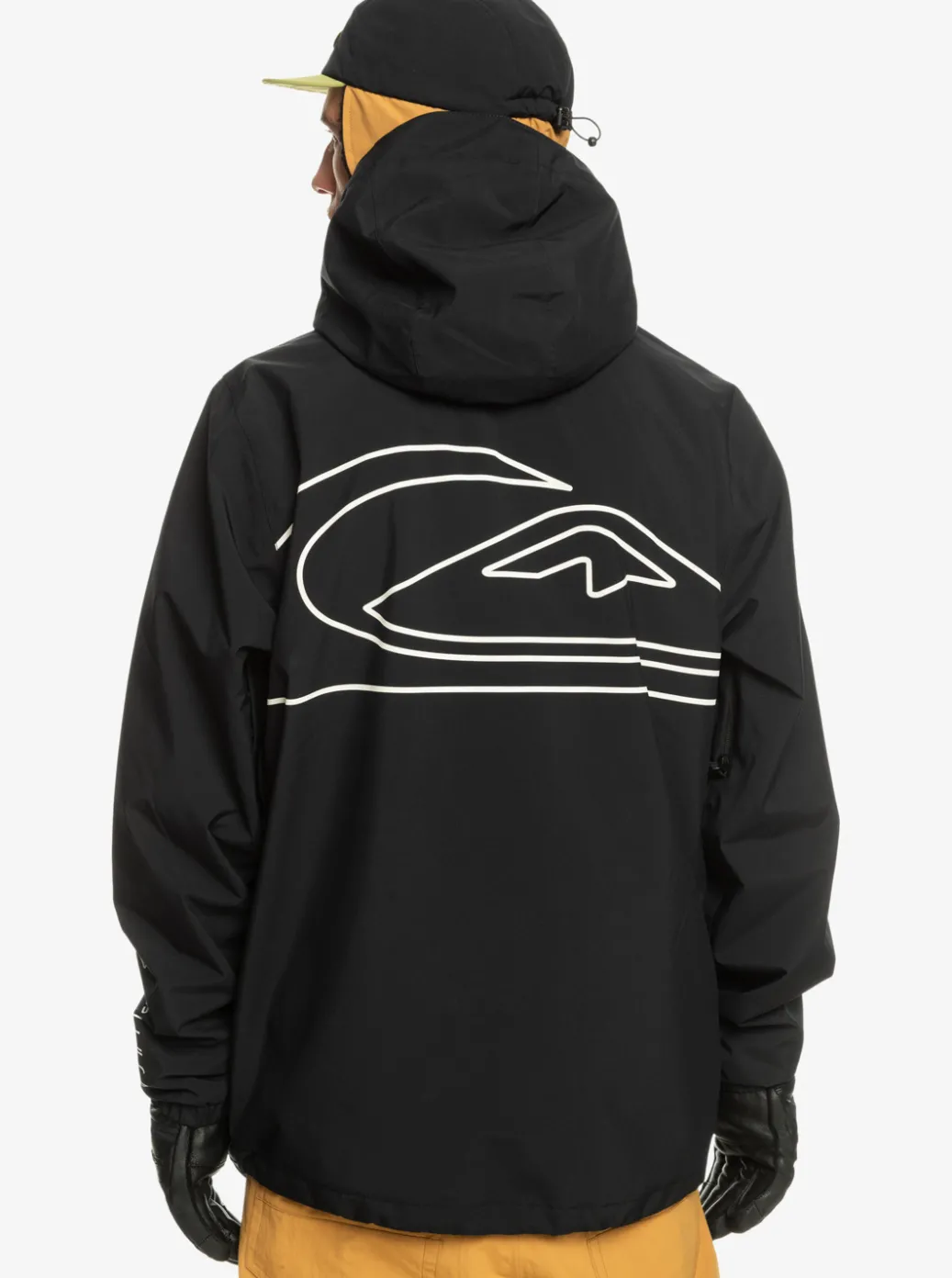 Cheap Quiksilver High In The Hood Technical Snow Jacket True Black