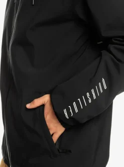Cheap Quiksilver High In The Hood Technical Snow Jacket True Black