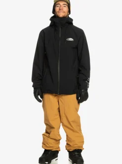 Cheap Quiksilver High In The Hood Technical Snow Jacket True Black