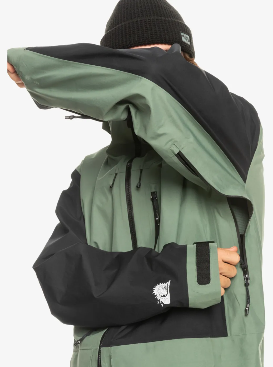Hot Quiksilver Highline Pro Sammy Carlson 3L Gore-Tex® Technical Snow Jacket Laurel Wreath