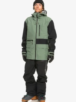 Hot Quiksilver Highline Pro Sammy Carlson 3L Gore-Tex® Technical Snow Jacket Laurel Wreath