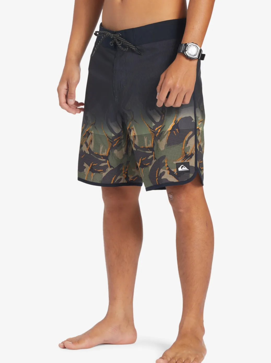 Clearance Quiksilver Highline Scallop 19" Boardshorts Four Leaf Clover