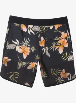 Fashion Quiksilver Highline Scallop 19" Boardshorts Black Tropical Floral Ss