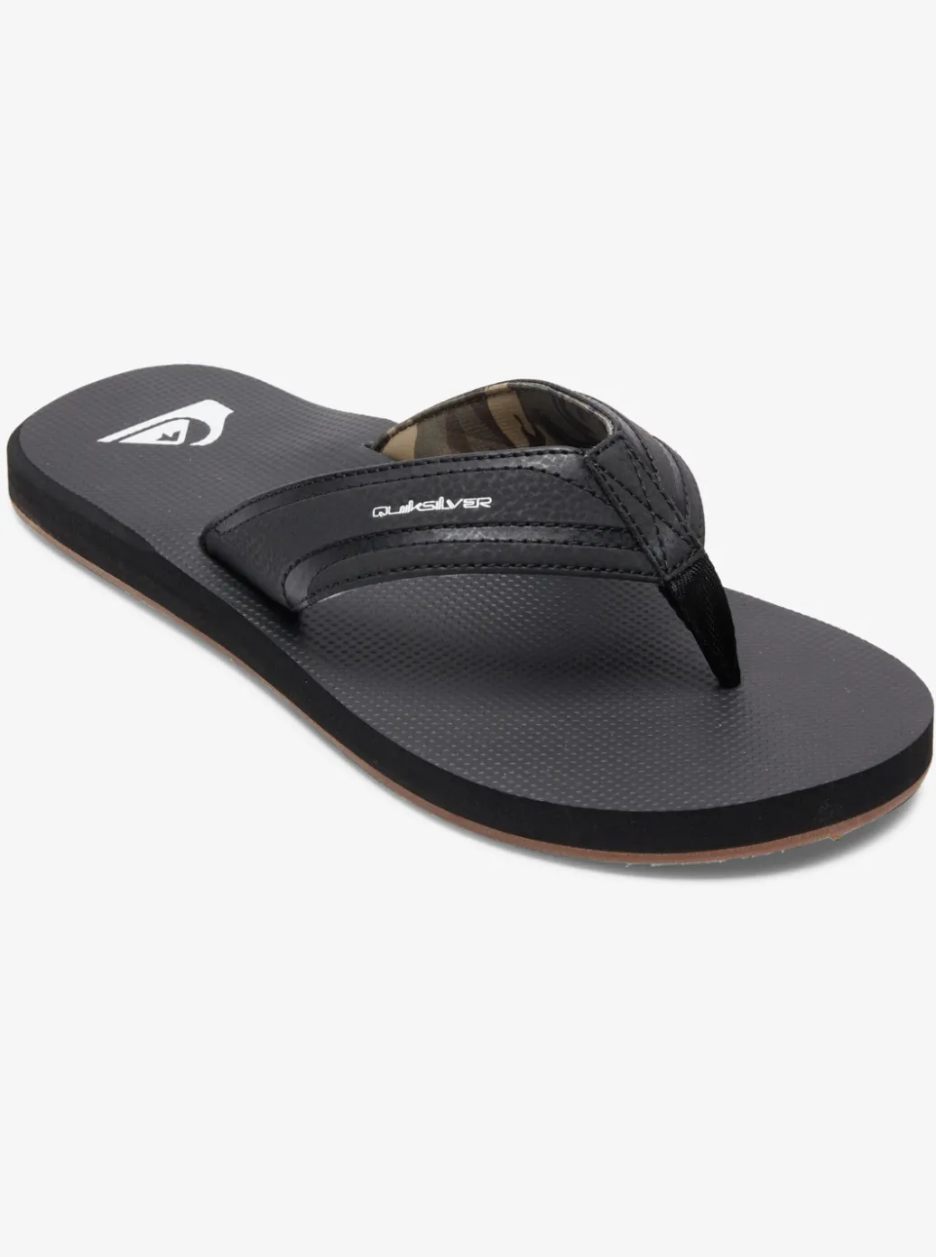 New Quiksilver Island Oasis Sandals Black/Black/Brown