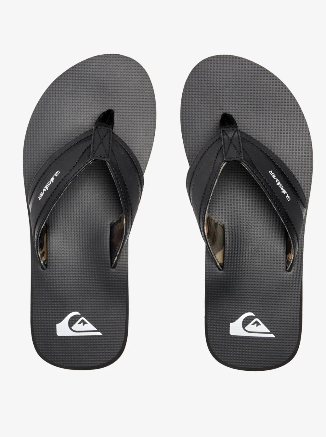 New Quiksilver Island Oasis Sandals Black/Black/Brown