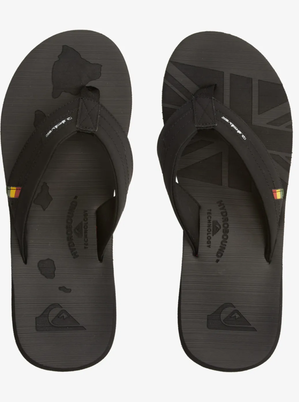 Clearance Quiksilver Island Oasis Squish Sandals Black 1