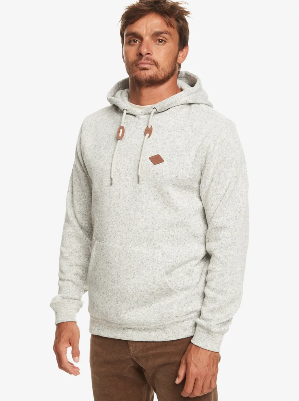 Clearance Quiksilver Keller Fleece Top Light Grey Heather