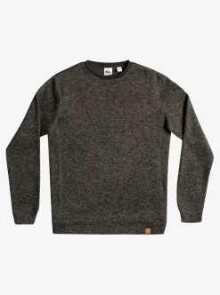 New Quiksilver Keller Sweatshirt Dark Grey Heather