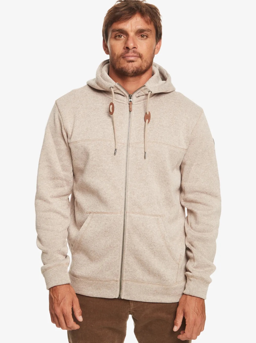 Discount Quiksilver Keller Zip-Up Hoodie Goat Heather